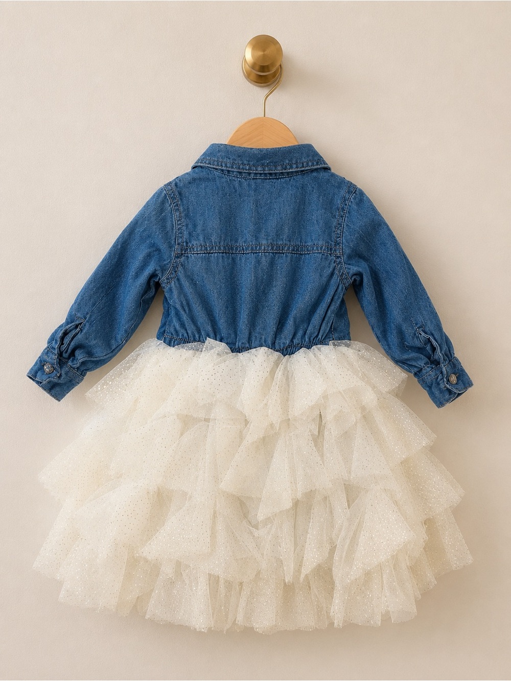 Little Lass Denim & Sparkle Tutu Dress 12M - Picture 2 of 3